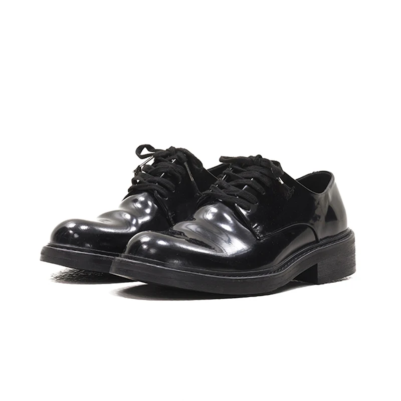 

High end luxury imported top layer cowhide pleated leather shoes for men's handmade Goodyear summer business Oxford shoes