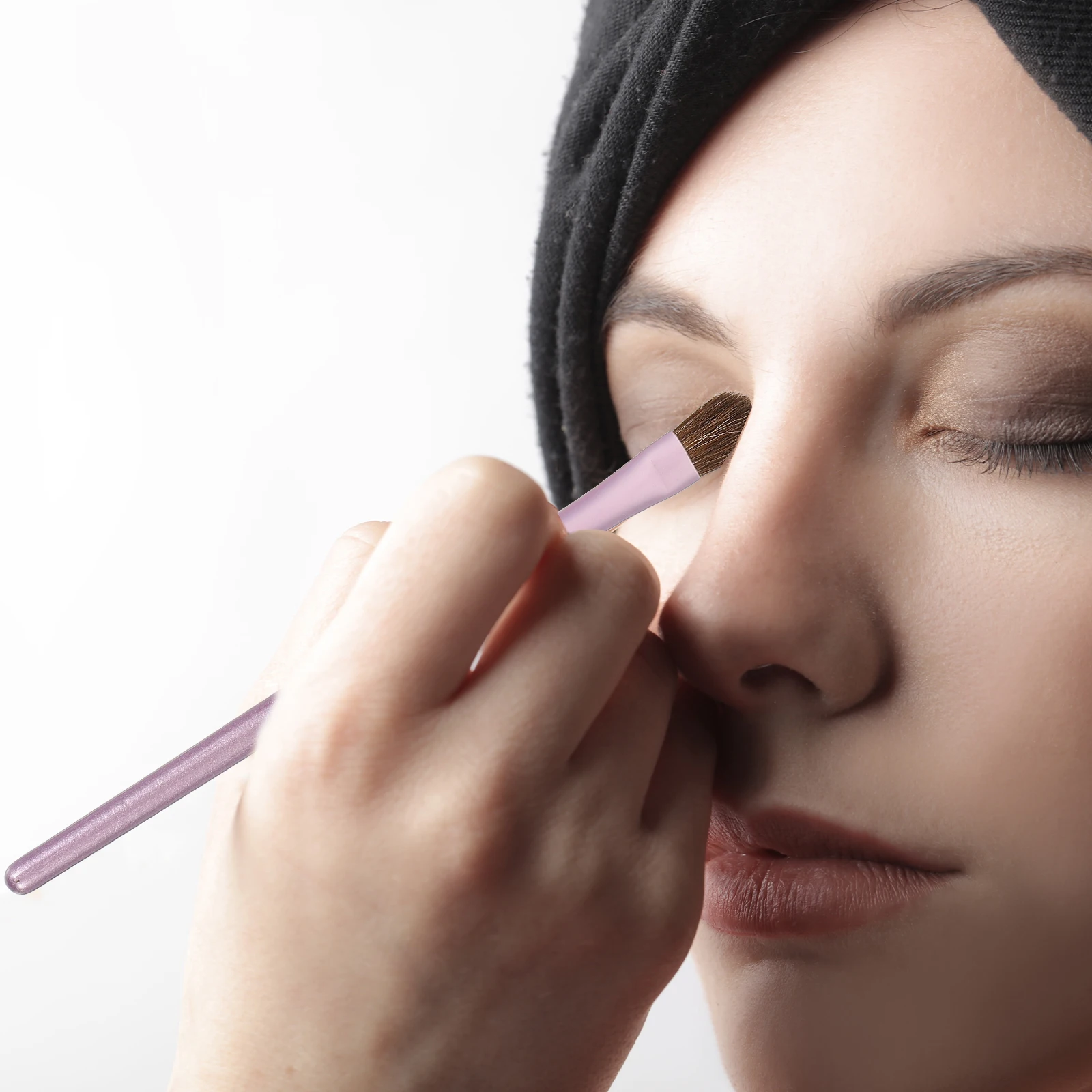 مجموعة فرش مكياج للعين مكونة من 5 قطع، أداة مزج لجميع أنواع البشرة، فرشاة شفاه للنساء، أساسية للتجميل #2