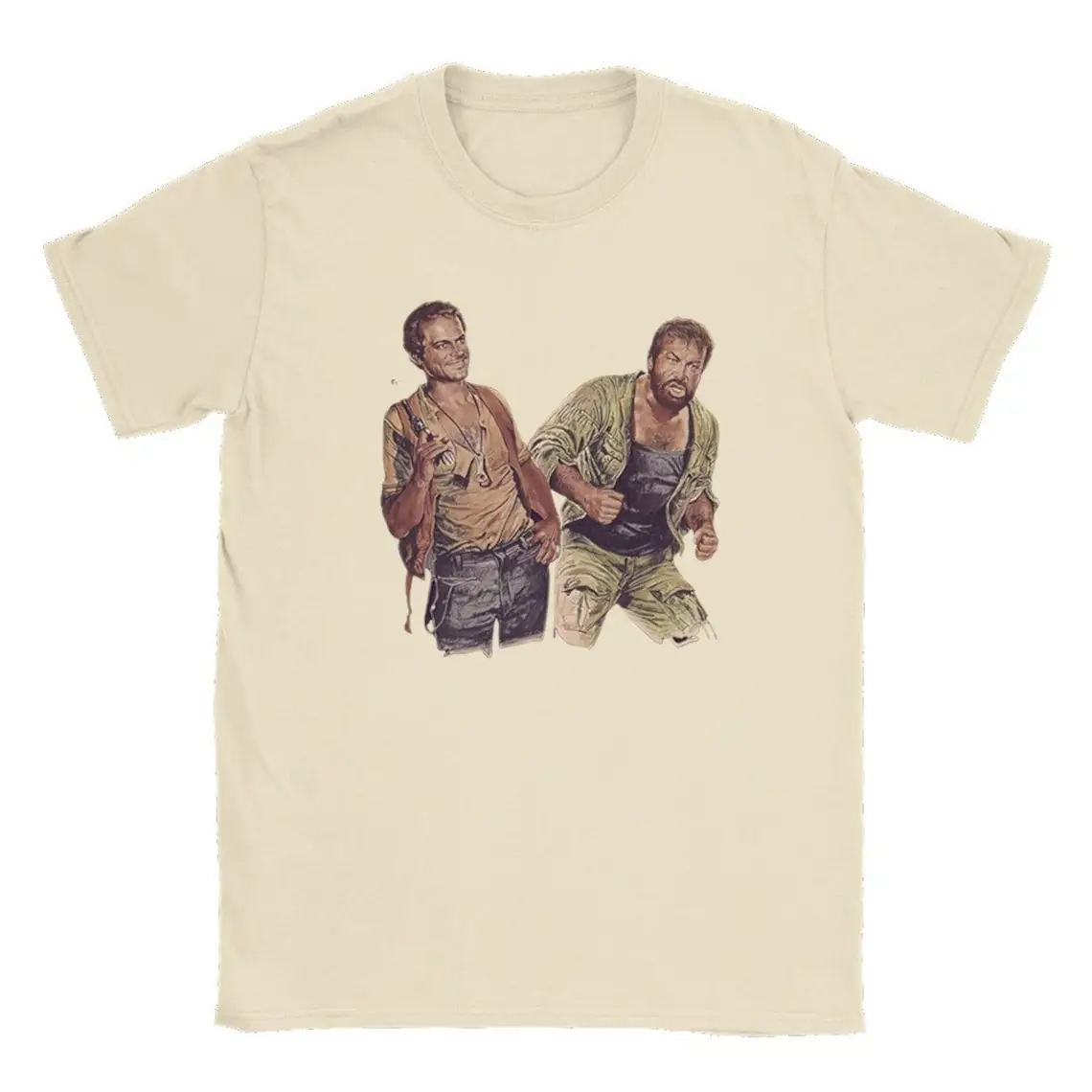 Bud Spencer & Terence Hill Tribute Tee: Dynamic Duo Legends Shirt Tops Slap And Beans