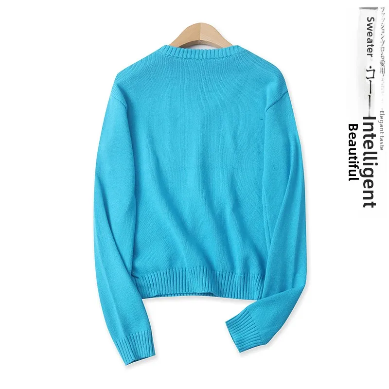 Faionable Diamond Sweater Long Sve V-Ne Slim Fit Spring New Women's Clothing Versatile Sli Body a Top