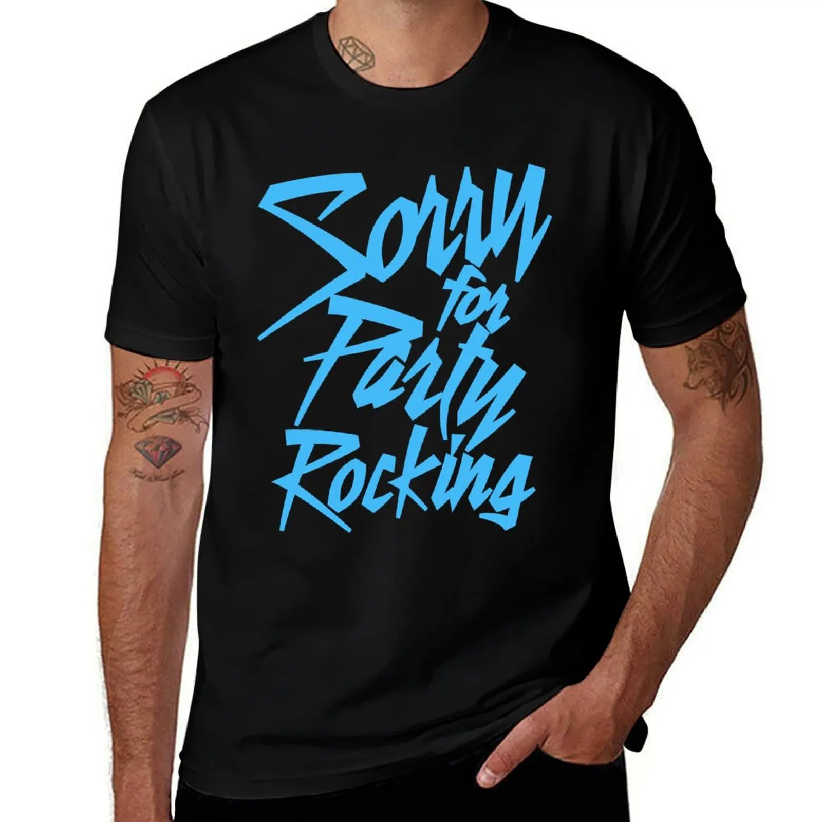 Sorry For Party Rocking T-Shirt Christmas Casual Short Sleeve Top T-Shirt