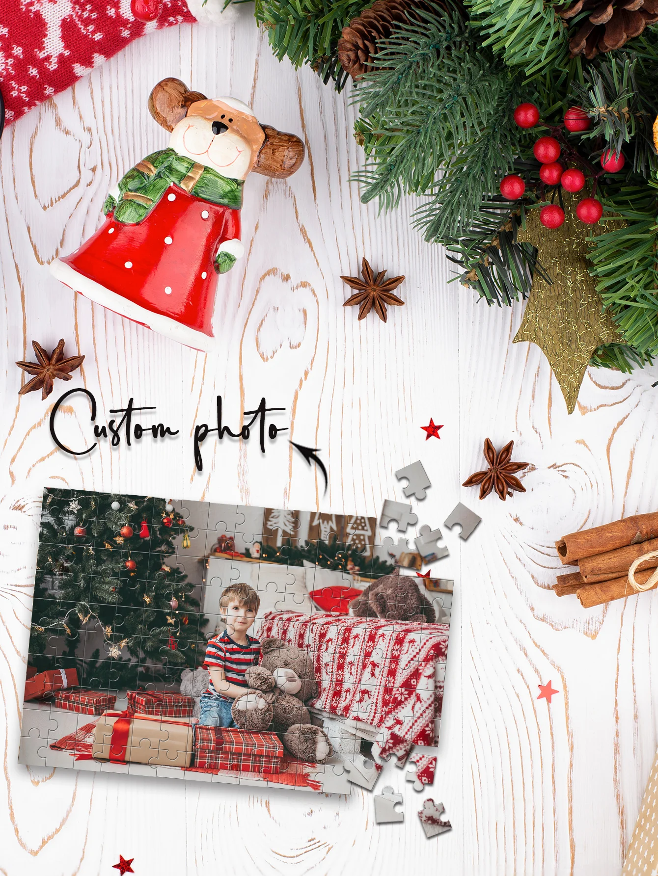 35/150/300/500/1000pcs happy kid Custom Photo Jigsaw puzzle Custom DIY Personalised Photo Puzzles Mosaic Puzzle