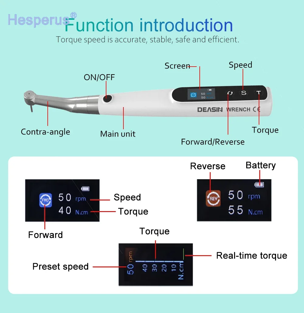 แบบพกพาทันตกรรม Implant ระบบไฟฟ้า Implant ประแจมอเตอร์แรงบิดทันตกรรม Universal Implant ซ่อมเครื่องมือ