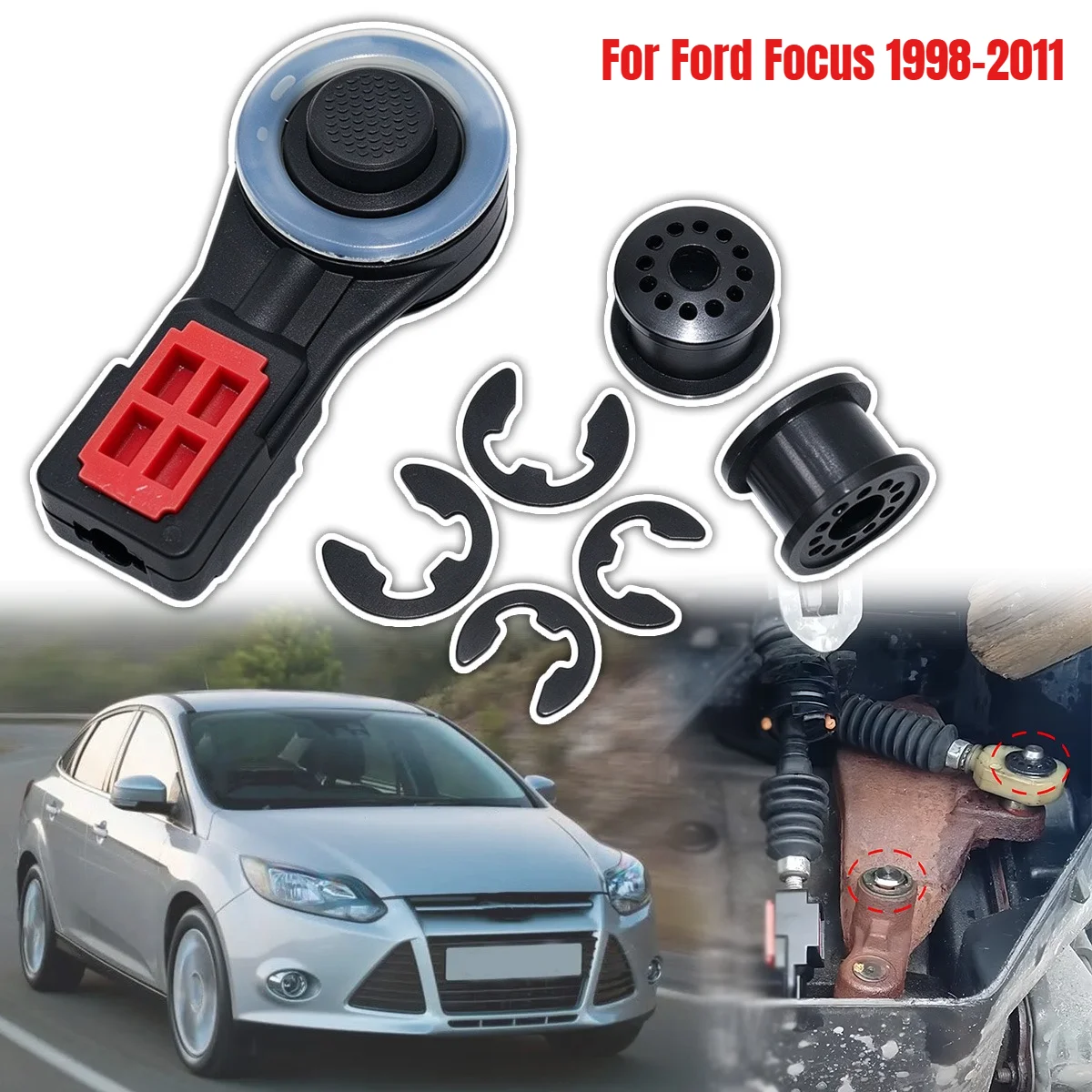 Gearbox Linkage Cable Collet Bushing Repair Kit MT Gear Shifter Lever For Ford Focus 1998-2011 Car Replacement Auto Spare Parts