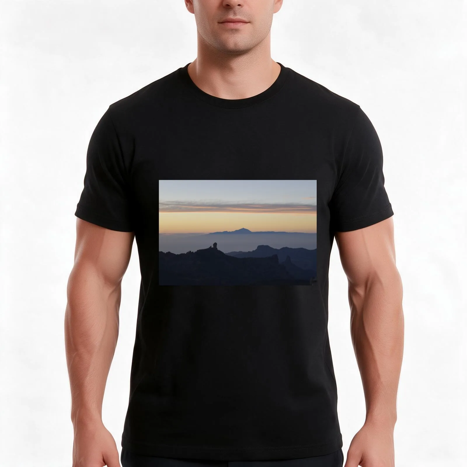 Roque Nublo and Teide T-Shirt Summer Casual Cotton Tee Oversized Streetwear Tops Vintage Graphic Print Unisex Men Women