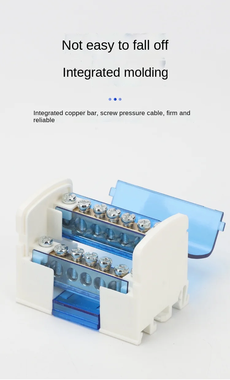 207 211 407 DIN-Schienen-Klemmenblöcke Schraubmodulare Stromverteilungsbox Nullleiter-Klemmenbox Kupfer-Anschlussbox – Detail 7