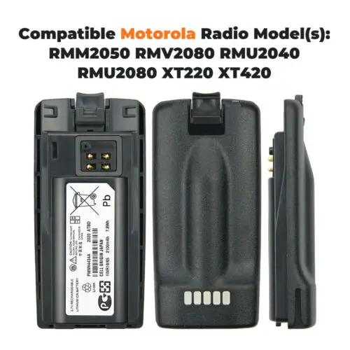 2pcs NEW 3.7V 2100mAh Li-ion Battery Pack PMNN4434A for Radio Walkie Talkie Motorola 2050 V2080 U2040 Two Way Radio