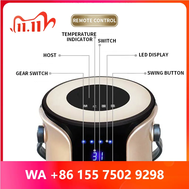 Heater remote control heating saing heater Waterproof tower heater heating fan Small