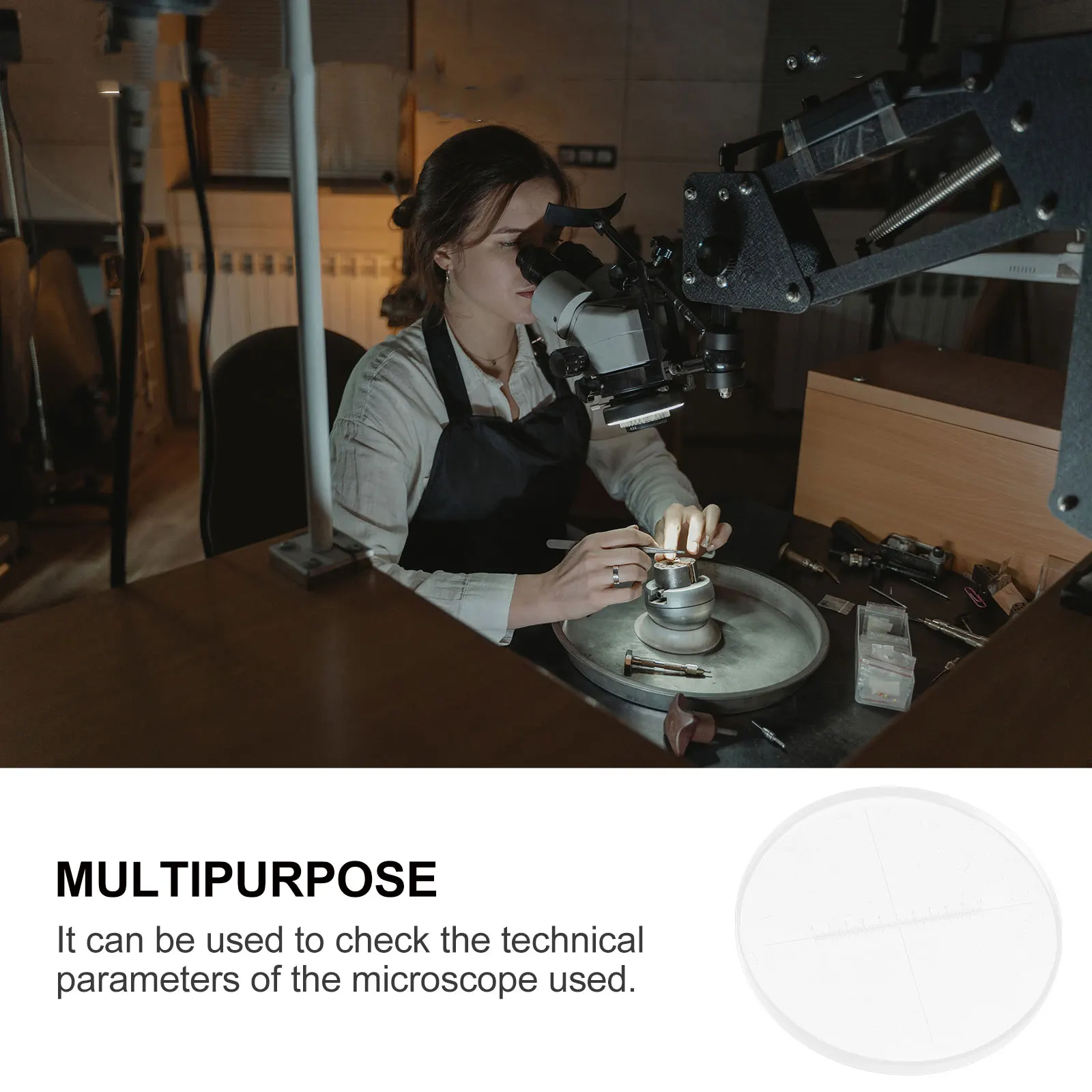 

High Precision 19mm Ocular Micrometer Microscope Calibration Ruler Eyepiece Measurement Tool Eyepiece Micrometer