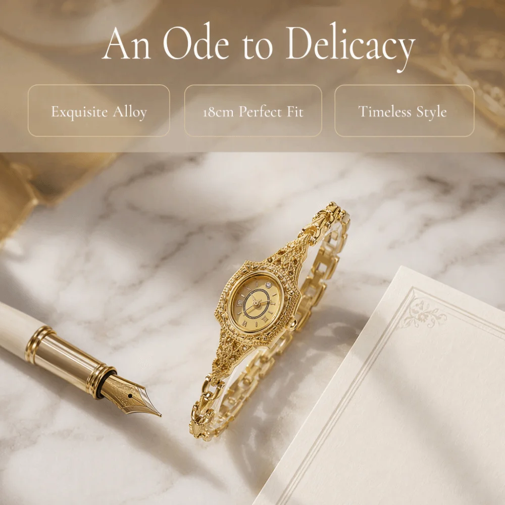 Minimalist Vintage Ladies Watch Elegant Luxury Fashion Wristwatch Small Dial Exquisite Women's Watch Student