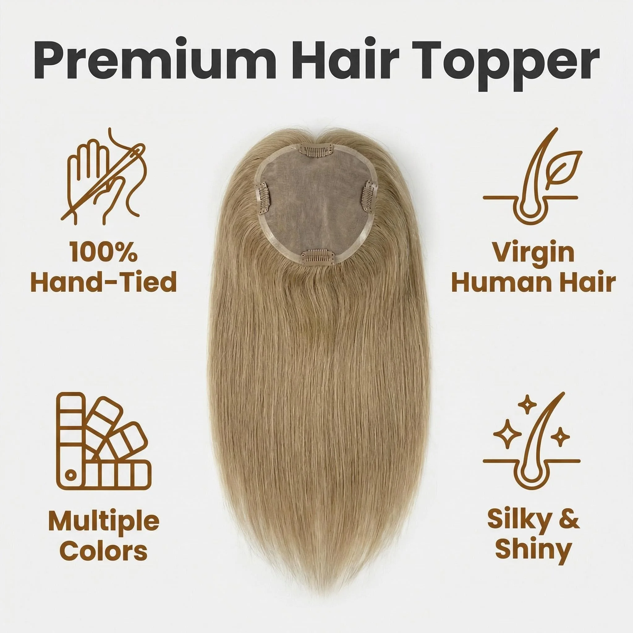 Picture 4: Premium Mono Topper | 100% Virgin Hair | High Density | No Shedding | Wide Range of Colors & Sizes