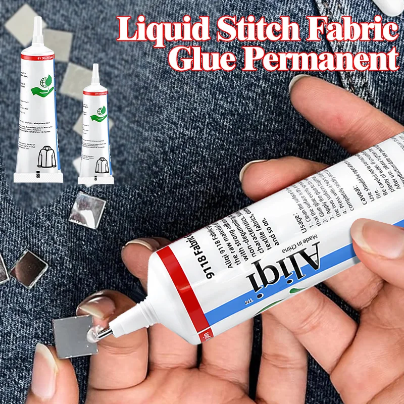 

Super Strong Fabric Sewing Glue Waterproof Transparent Quick Dry Fabric Patching Glue Multipurpose DIY Clothing Repair Sealant