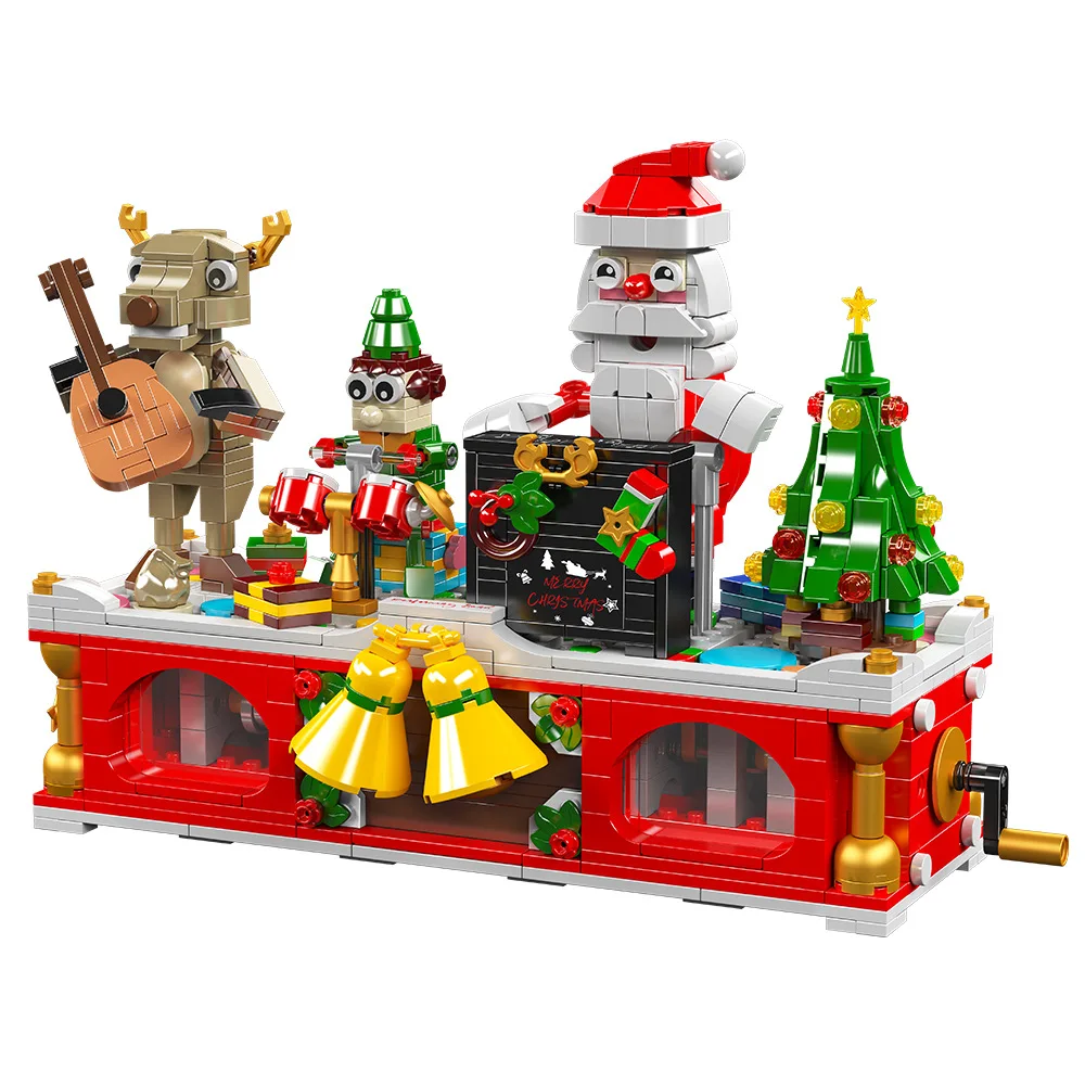 MOULDKING 1045ピース クリスマス ジョイフル チームビルディングブロックセット MOC 教育的組み立てブロック 子供向けクリエイティブおもちゃ クリスマスギフト 10162