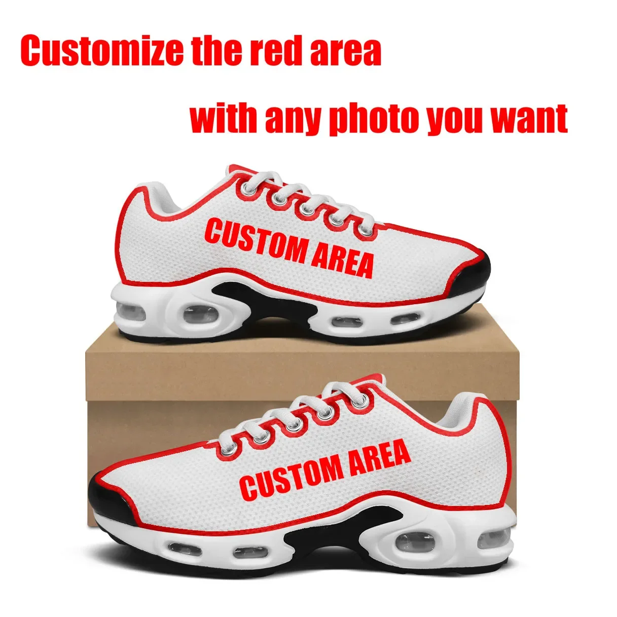 

Кроссовки с воздушной подушкой, персонализированные узоры, мужские и женские спортивные кроссовки, легкие повседневные кроссовки, обувь на заказ