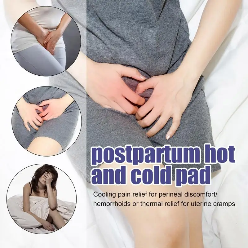 Almohadilla posparto caliente y fría, almohadillas de Gel de refrigeración posparto, almohadillas calientes y frías para posparto, recuperación Vaginal esencial