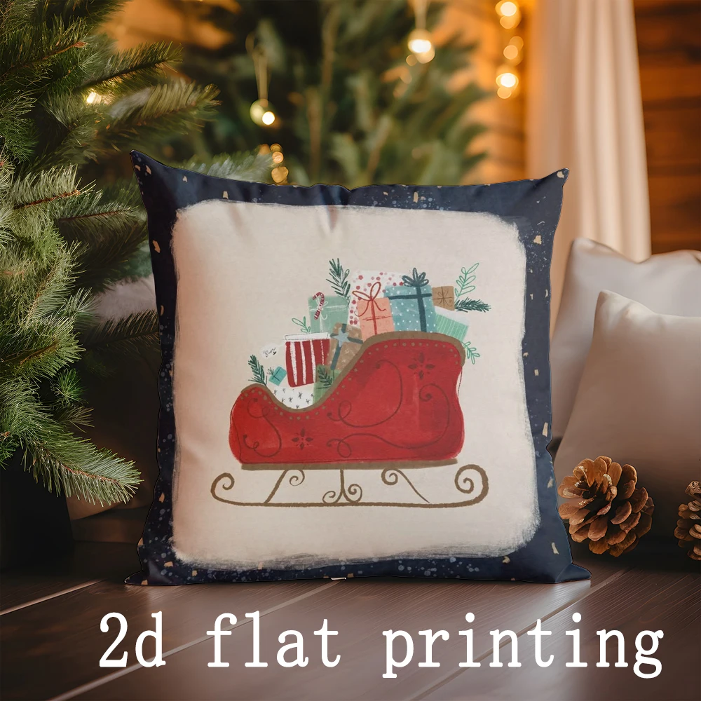 ديكور المنزل عيد الميلاد تحت عنوان وسادة يغطي مع تصاميم احتفالية نمط غطاء الوسادة مناسبة ل أريكة غرفة نوم غطاء وسادة السيارة #3