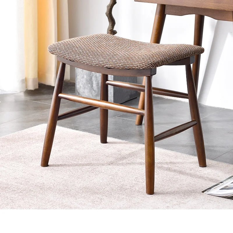

Solid wood household doorstep, entrance door, shoe changing stool, soft cushion, living room sofa, footstool