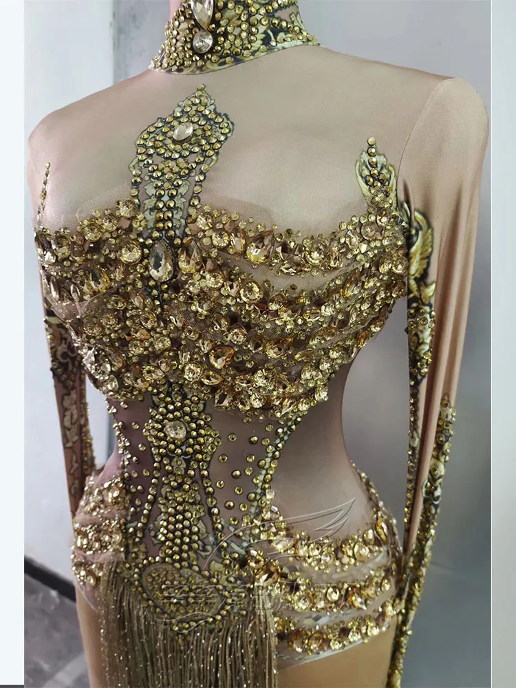 High Quality Hot Stamping Tassel Elastic Jumpsuit 2024 New Fashion Custom Women'S Clothing