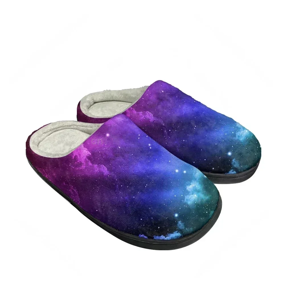 Hot Cool Galaxy Home Cotton Custom Slippers Mens Womens Teenager Latest Bedroom Plush Indoor Keep Warm Shoes Thermal Slipper