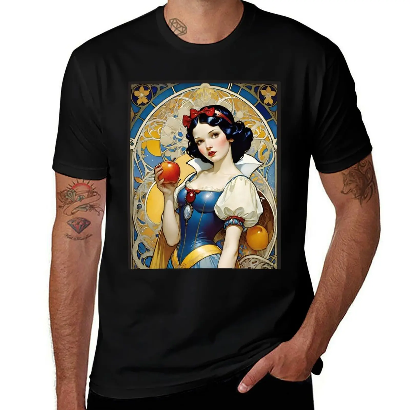 

funny man T-Shirt pack shirt shirts man t luxury t Art-Nouveau White man cotton for shirts cotton T-Shirt t for Snow