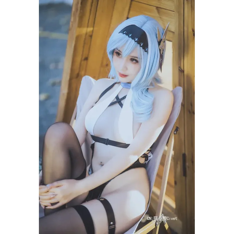 

Сексуальный кожаный комбинезон, игра Genshin Impact Eula, костюмы Doujin для косплея, аниме, бикини из искусственной кожи, купальник на Хэллоуин, пляжная вечеринка, полный костюм