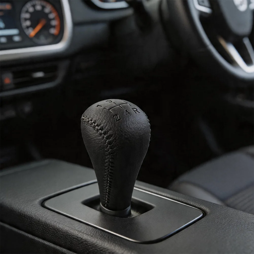 Car Parts Leather Gear For Shift And Transfer Case Knob Plastic Artificial Leather Compatible For Patrol Y62 Car Accessories