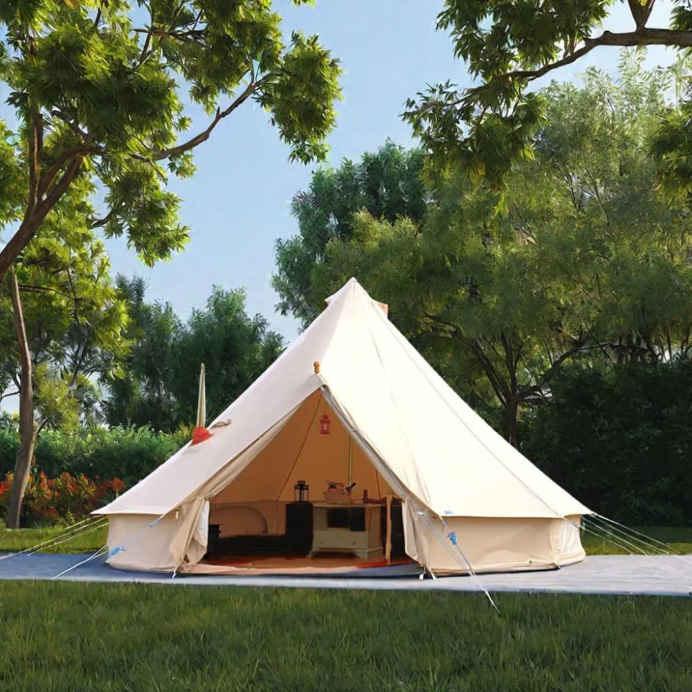 

Водонепроницаемая палатка для индийского юрта, утолщенный ветрозащитный навес, хлопчатобумажная ткань из ПВХ, большой размер, легкий вес для кемпинга, пикников, плюс