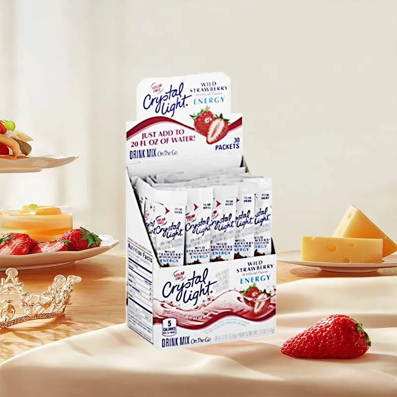 مزيج طاقة كريستال لايت وايلد فراولة 3.88 أونصة (110 جم) (30 عبوة) * 1 صندوق #1