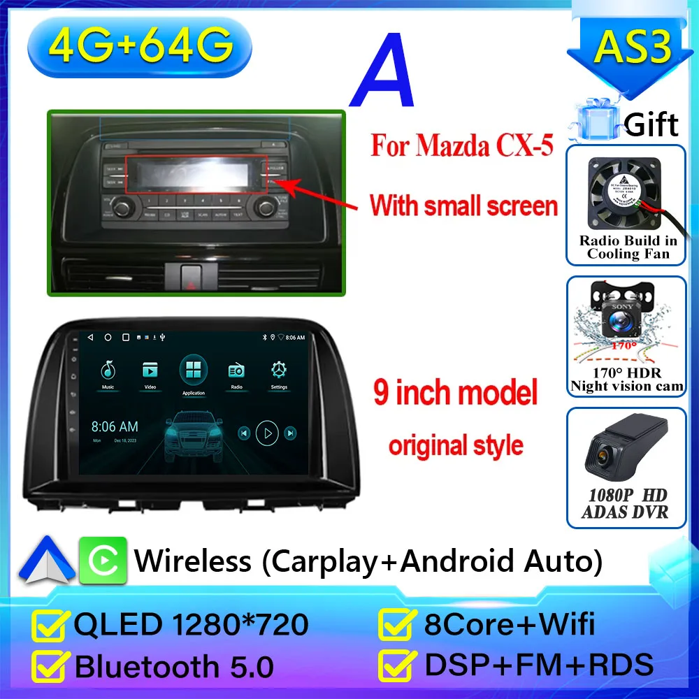 Car Radio Carplay For Mazda CX5 CX-5 CX 5 2012 - 2015 GPS
