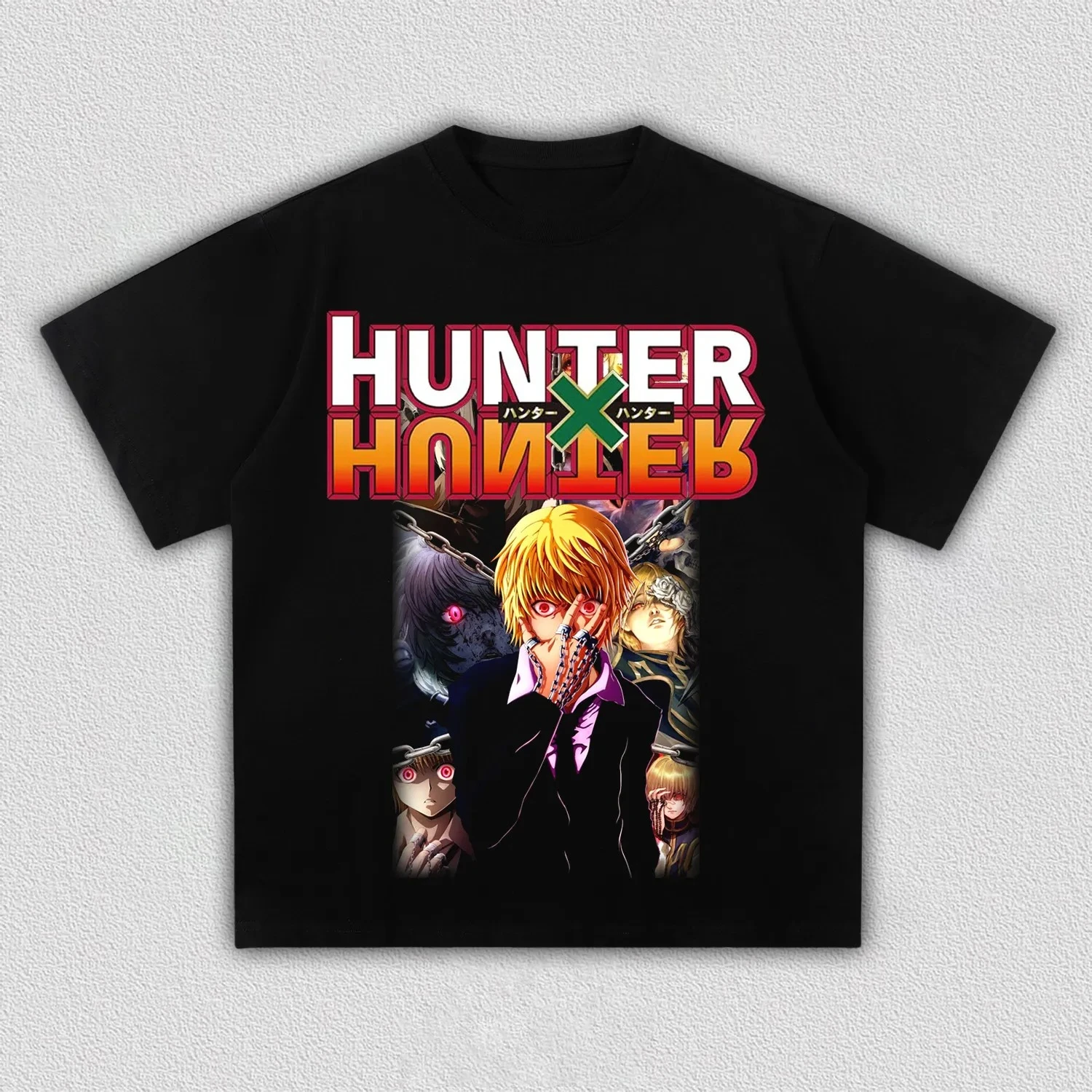 Hunter × Hunter Kurapika Anime Printing T-shirt Men's Clothing Women's 2026 Summer New High Quality Cotton T Shirt