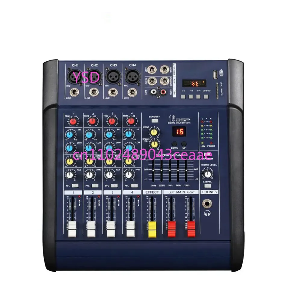 402D mixer 4 channels with Bluetooth USB reverb adjustment