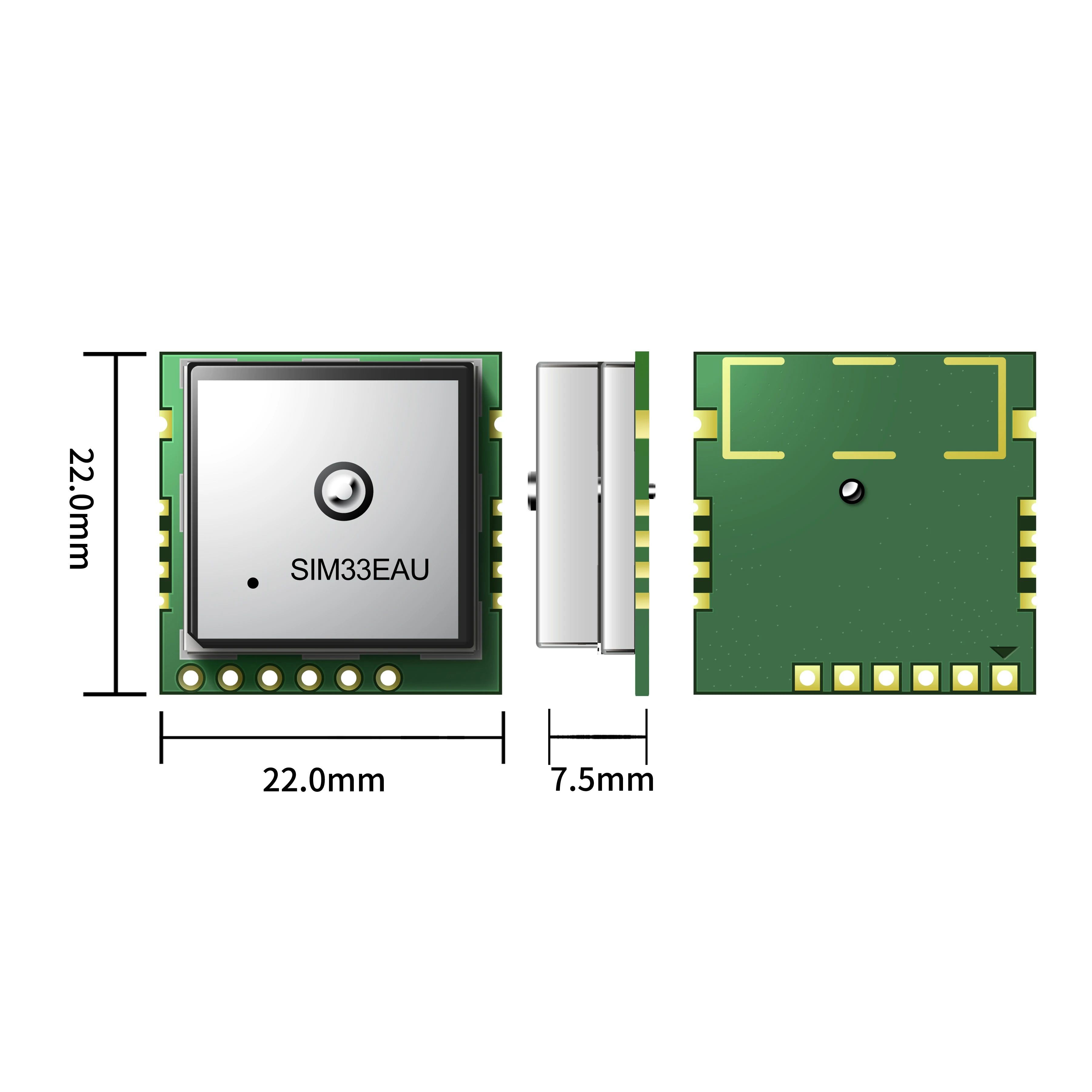 SIMCOM-SIM33scanner Haute Performance GNSS Tech Accompagnement avec Patch Antenne GPS dirNASS Galileo QZSS Sensibilité Navigation Moteur
