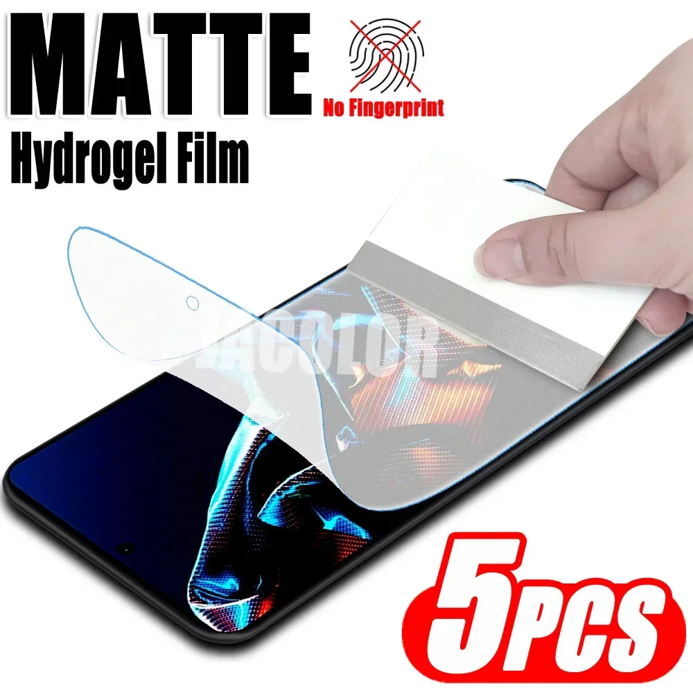 

5pcs Matte Full Cover Hydrogel Film For Xiaomi Poco X5 X4 GT Pro 5G Water Gel Screen Protector X 4 4GT 4Pro X4Pro X5Pro X4GT 5 G