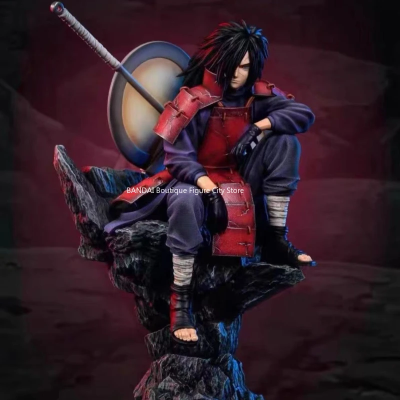 NarAANinja War Anime Figure Model, Uchiha Madara, Posture assise, Cadeau d'ornements, Produit abaissé, Neuf, En stock