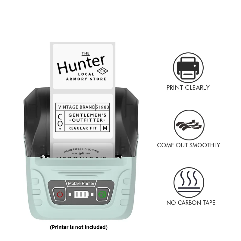 40mm Width Thermal Label Sticker White Self-Adhesive Label Paper Clothing Commodity Price Food Tag Self-Adhesive Labels