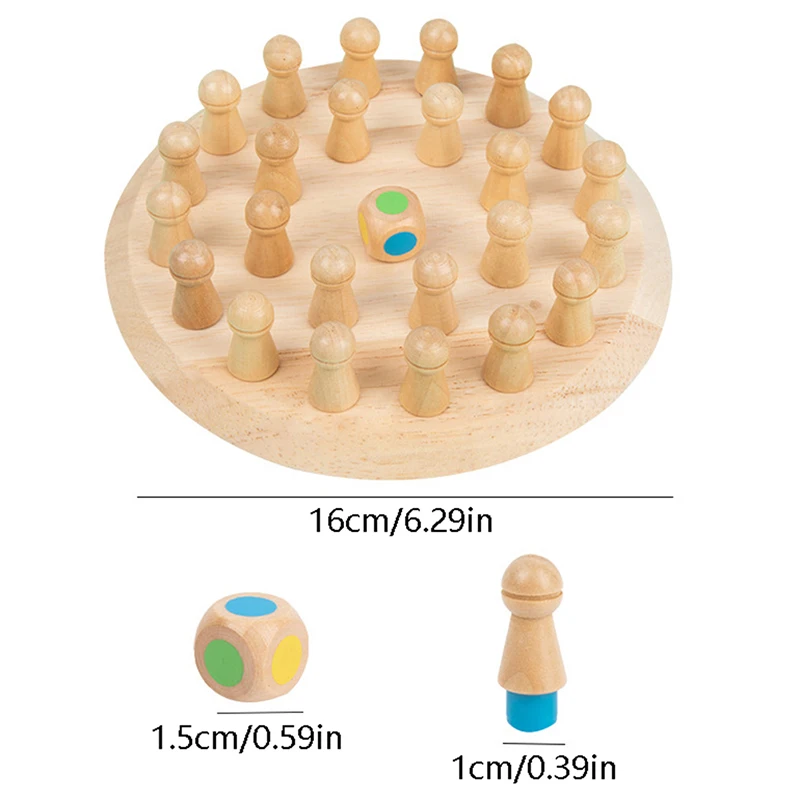 Kids Memory Match Stick Chess Game Fun Block Board Game Educational Color Cognitive Ability Toy For Children