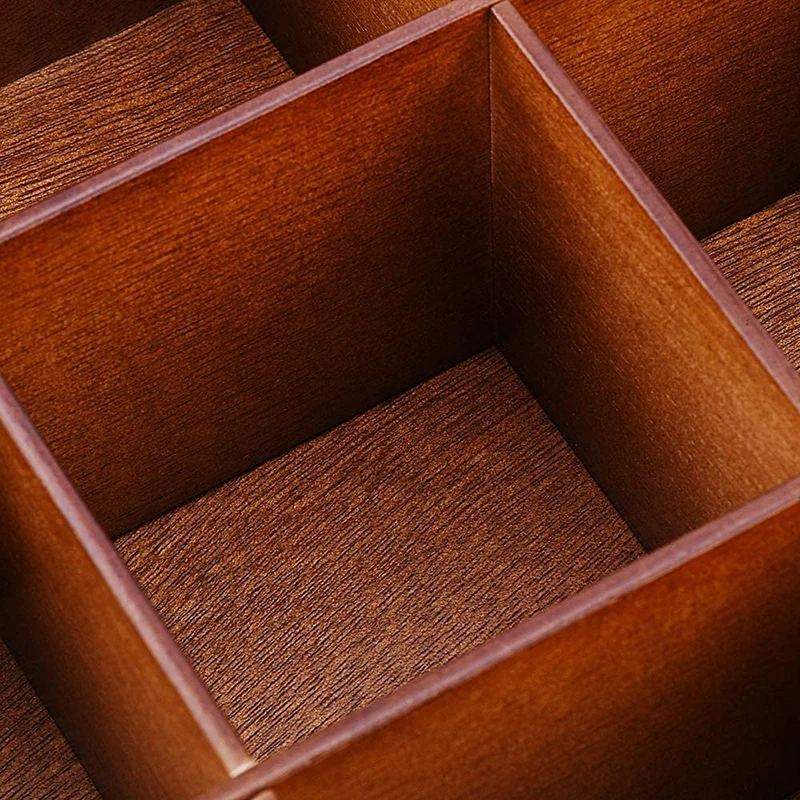 صندوق تخزين عتيق 9 شبكة صندوق منظم سطح المكتب للمجوهرات ماكياج حلقة قلادة الشاي حقيبة القهوة صندوق تخزين منزلي متعدد الوظائف #6