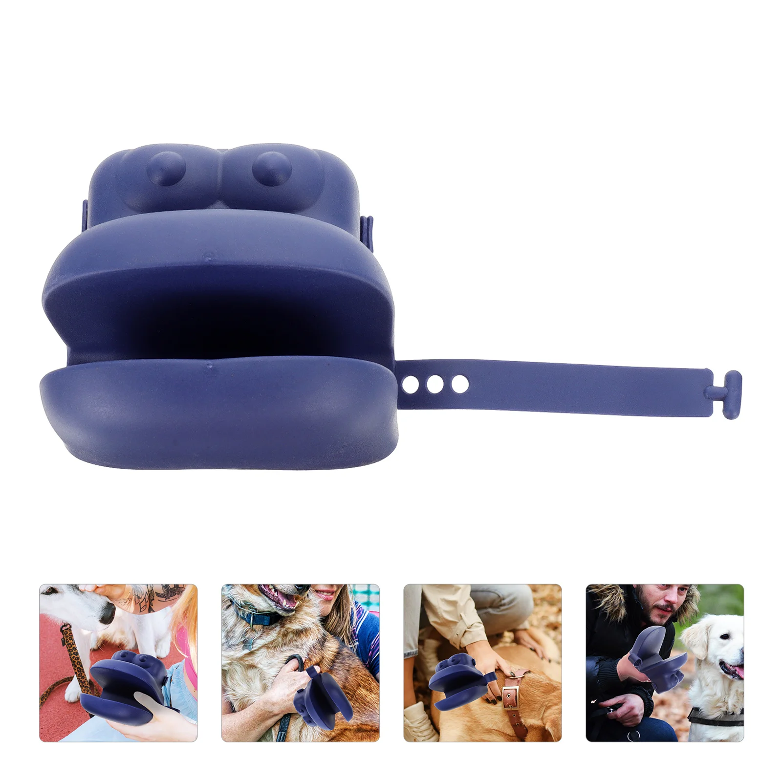 

Dog Poop Bags with Handles Toilet The Collector Pooper Scooper Blue Plastic Waste Picker