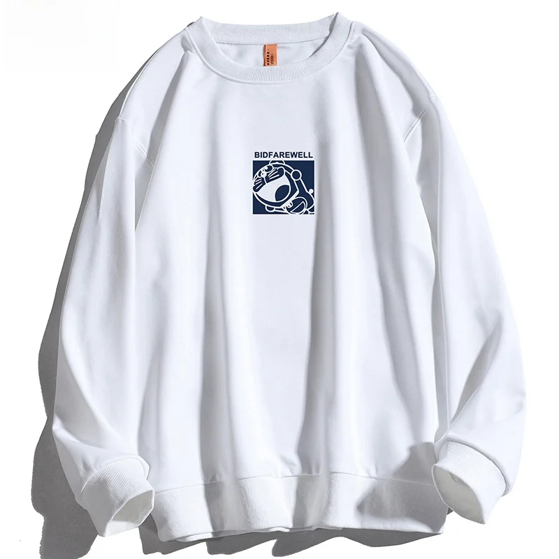 

Модный свитшот с круглым вырезом и длинными рукавами с мультяшным принтом, мужская повседневная футболка, модная уличная одежда для пар, весна-осень