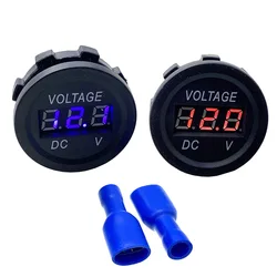 4pcs DC 5-24V Waterproof Voltmeter LED Digital Display Voltage Meter for Car Motorcycle battery LED Panel Volt Monitor 12V