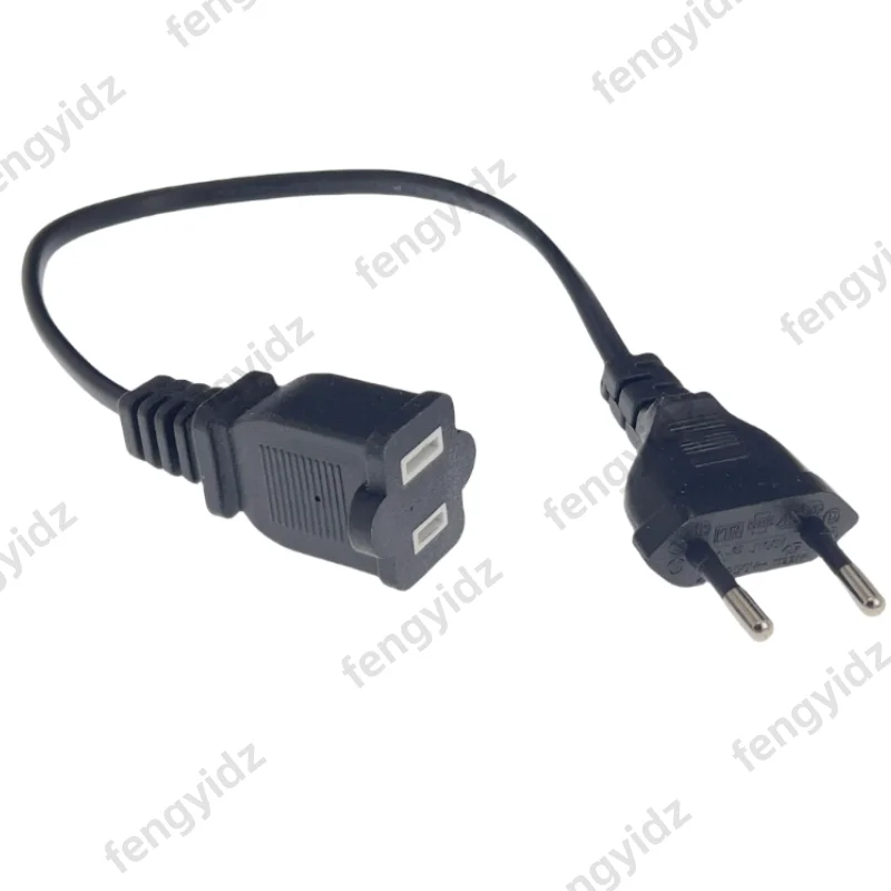1PCS European  CEE7/16 1pin Plug to USA Socket Power Adapter Cable, Male to US Nema 1-15R Power Adapter Cord,30CM
