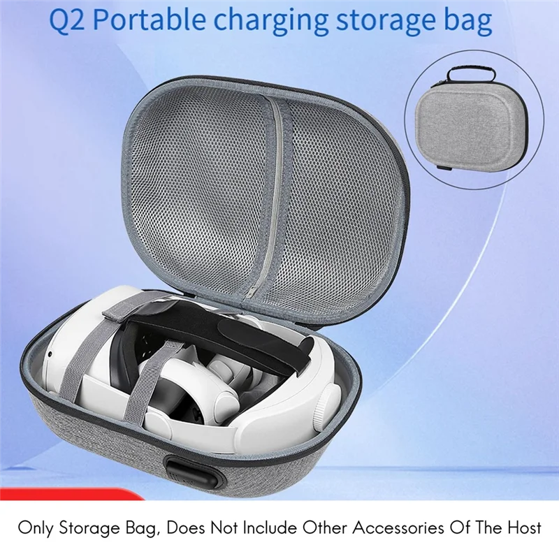AT-For Oculus Quest 2 Hard Shell Drop-Proof Storage Bag VR Glasses Portable Multifunctional Eva Storage