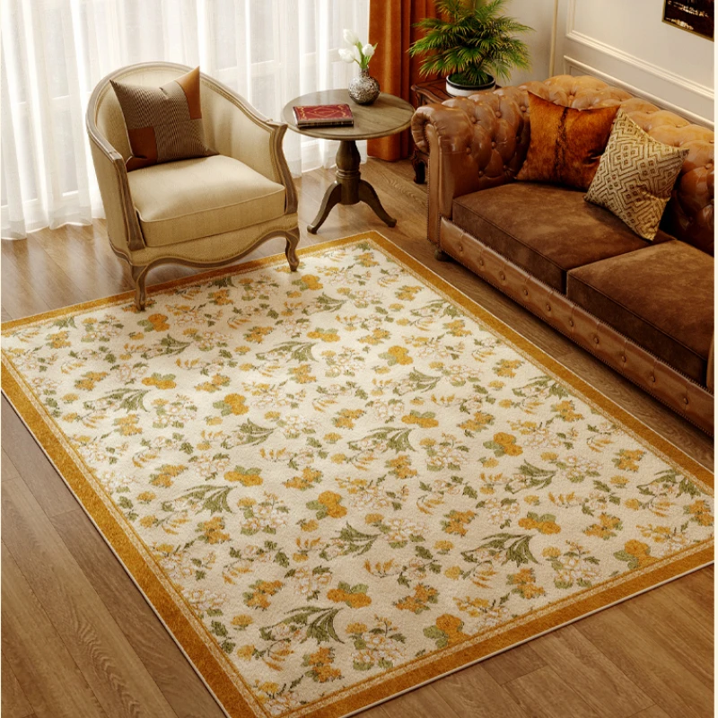 American Luxury Carpets for Living Room Retro Style Bedroom Decor Plush Carpet Large Area Thick Floor Mat Fluffy Soft Study Rug