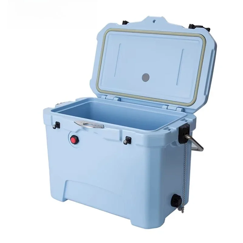 Portable Plastic Insulated Ice Cooler for Outdoor Use - Long-Lasting Cold Retention Fresh Beer Can Holder