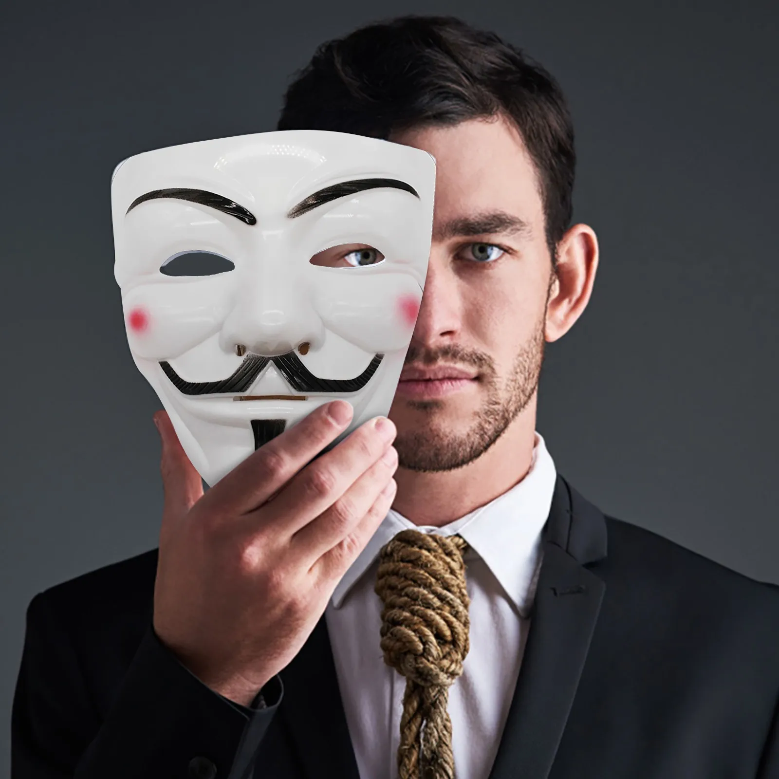 قناع غي فوكس على الطراز الثوري على شكل حرف V، قاتل الوحش للهالوين، غطاء الوجه، ملحقات الحفلات