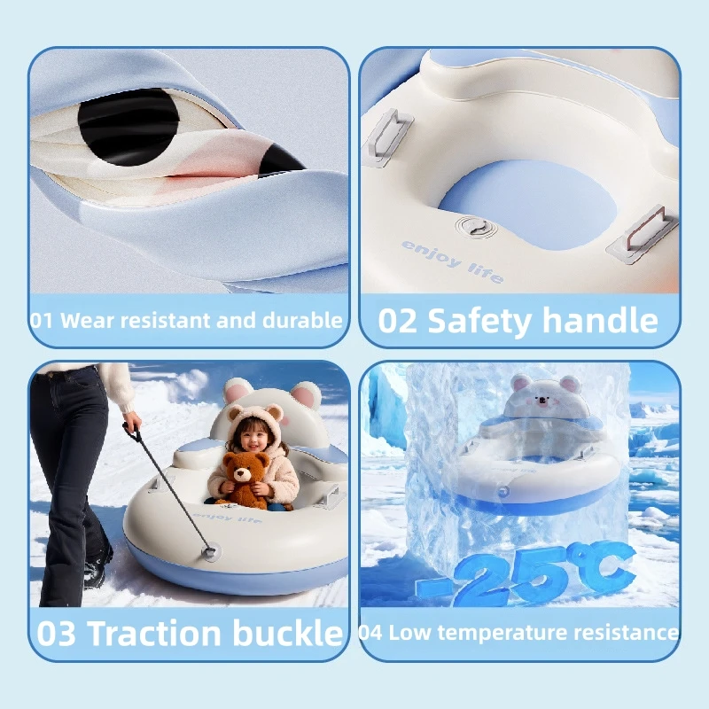 لوح تزلج سميك قابل للنفخ مستدير للاستخدام الخارجي مع لعبة تقليد حلقة مائية لوح تزلج قابل للنفخ من مادة PVC #4