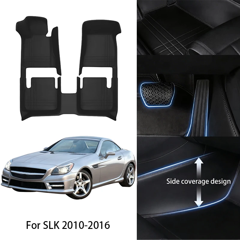 

Custom Fit PU Leather Car Floor Mat For Mercedes For SLK GLE Coupe 2010 2015 2020 2025 Luxury Full Set Auto Interior Accessories