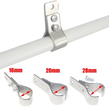 SUS 304 吊りパイプクランプパーゴラウェーブキャノピー取り付けアクセサリー OD 16 ミリメートル-25 ミリメートルパイプ F クリップハードウェア 10 個パック