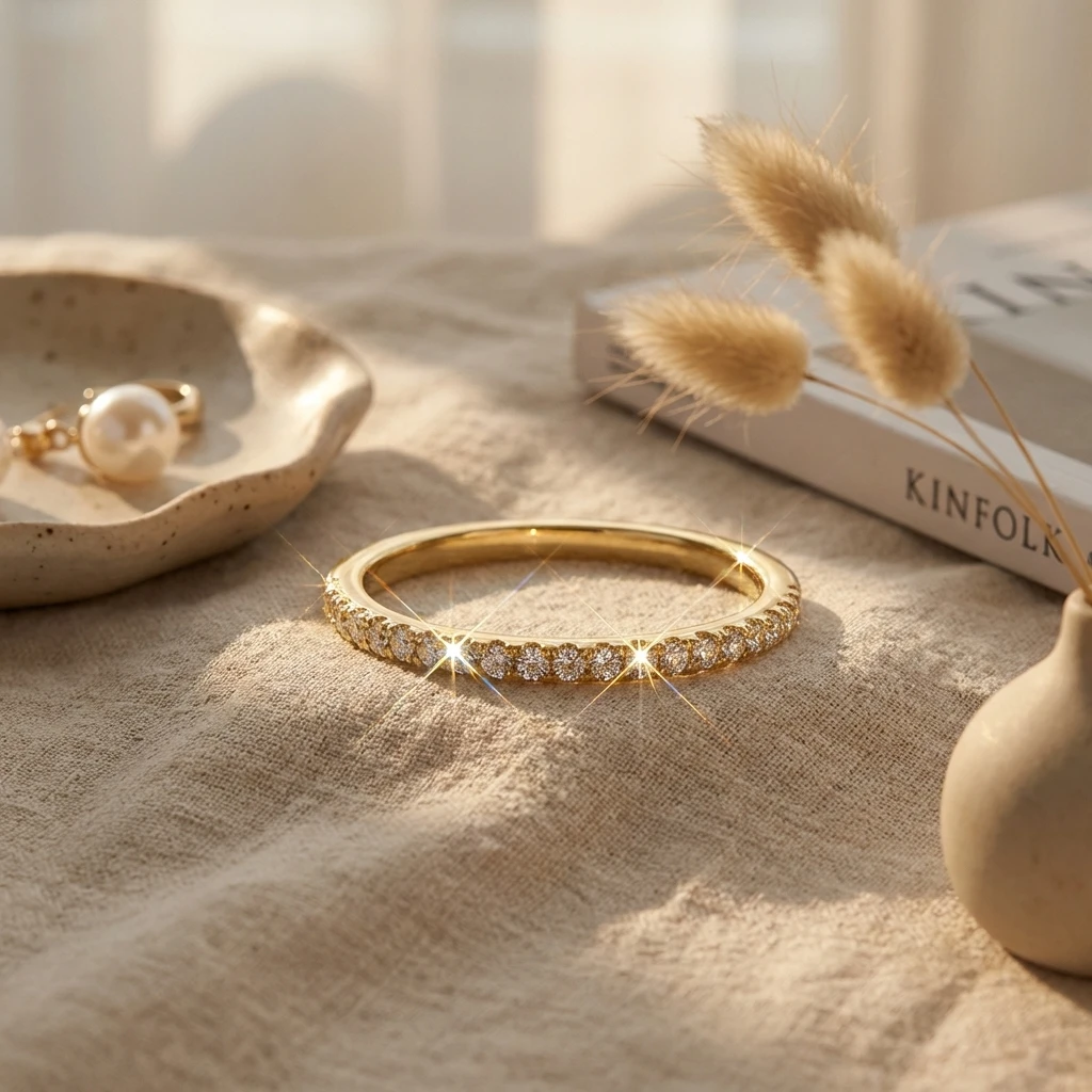 Feine Mikro-Pavé-Zirkonringe für Damen, minimalistische goldfarbene CZ-Ringe, ästhetische Schmuckgeschenke für den Alltag, Verlobung und Partys. – Detail 5