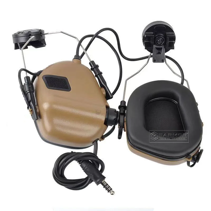 EARMOR M31H Military Tactical Headphones Electronic Hearing Protection for Wendy Exfil Helmet Rails Noise Cancelling Headphones